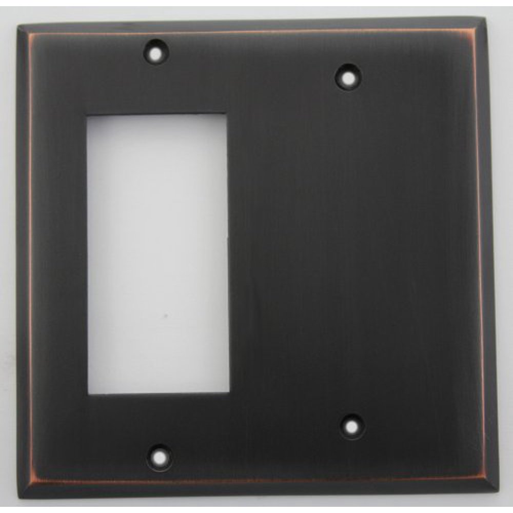 Classic Accents Oil Rubbed Bronze 2 Gang Wall Plate 1 GFI Opening 1