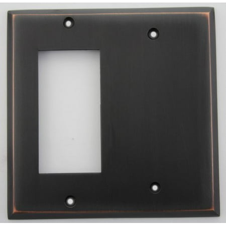 - Classic Accents Oil Rubbed Bronze 2 Gang Wall Plate - 1 GFI Opening 1 Blank
