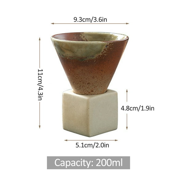 Coffee Mug,200mL Japanese Pottery Mug Ceramic Mug Coffee Mugwith Base Future-Proof Design