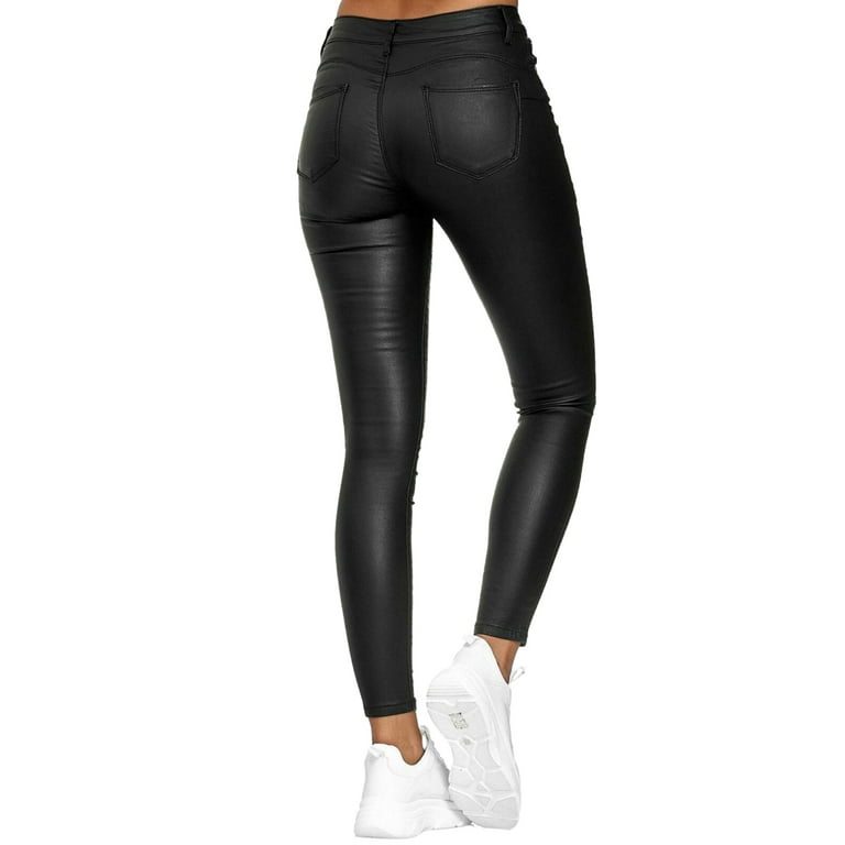 Sexy High Waisted Faux Leather Maternity Faux Leather Leggings For Women  Plus Size, Shiny PU Skinny Pants In Black S 5XL From Superhero2, $6.99