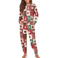 thumbnail image 4 of Tutolipy Christmas Tree Printed Drawstring Pajamas for Women Soft Sleepwear Crewneck Nightwear Long Sleeve Tops Jogger Pants Pajama Sets, 2XL, 4 of 7