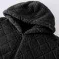thumbnail image 2 of SWSMCLT Women's Fuzzy Hoodie Hooded Fleece Sweatshirt Plush Winter Warm Long Sleeve Cute Hood Pullover Pj Pajama Tops Cold Weather Black Small, 2 of 5