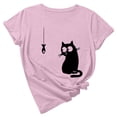 thumbnail image 2 of zanvin Hauts pour Femmes, T-Shirt d'Été pour Femmes, Mode Estivale, Coupe Ample, Col Rond, Imprimé Animal Mignon, Manches Courtes, 2 of 5