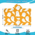 thumbnail image 2 of Kawaii Halloween Ghosts Pattern Hooded Bath Towel，60"x35" for Ages 3 To 12 Kids, Quick Dry Lightweight Soft Microfiber Hood Beach Towel Cover Up for Kids, 2 of 7