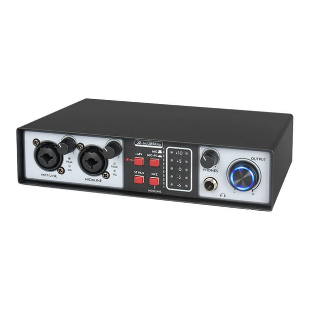 Mezclador de Audio 2 en 2 salidas, mezclador de DJ, mezclador profesional de Metal de 48V, mezclador Digital , KTV, música, Campus,