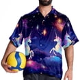 thumbnail image 4 of Starry Unicorn Men's Casual Hawaiian Shirts, Printed Button Down Short Sleeve Summer Beach Tops with Spread Collar - Unisex, 4 of 6