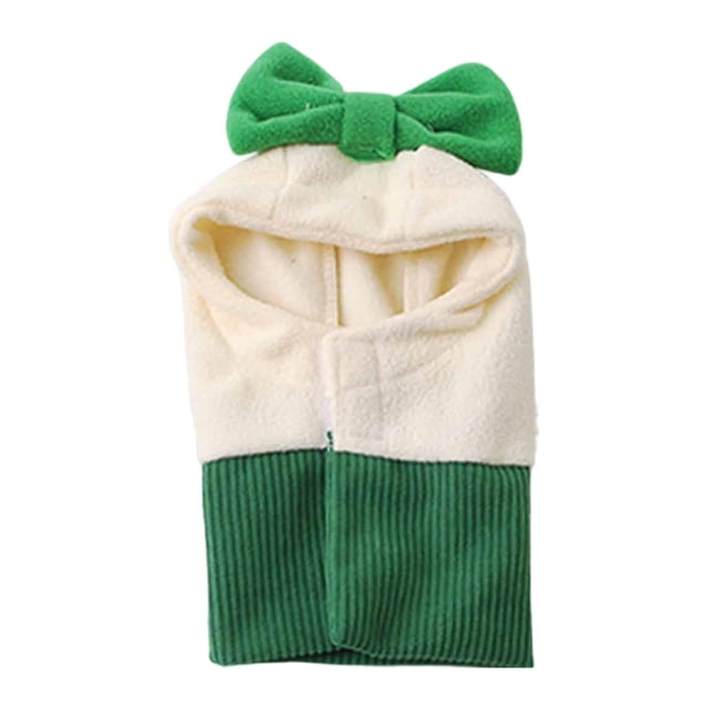 Gorro de invierno cálido para perros, gorro para gatos, calentador de cuello, bufanda, orejeras, sombrero para mascotas, disfraz, cubre orejas para Verde M