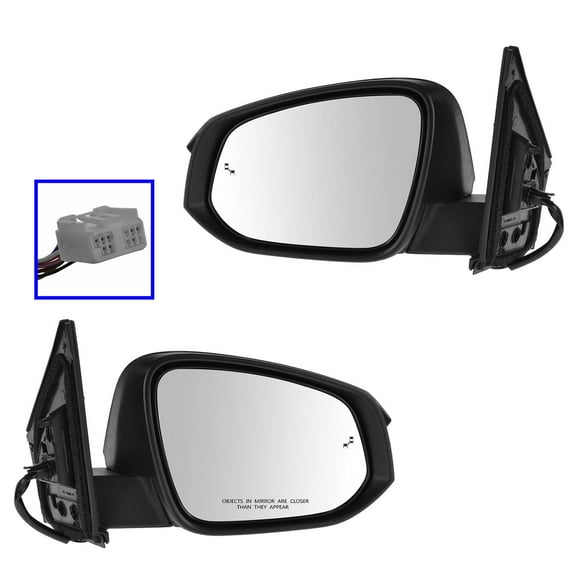 TRQ Mirrors Power Heated Turn Signal Blind Spot LH RH Pair Set for 13-14 Rav 4 MRA04619