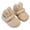 Beige, variant on Quealent Unisex-baby Fleece Lined Non Skid Soft Slipper Booties With EarsSlipper Beige for Size 11.5