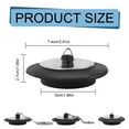 thumbnail image 3 of Bathtub Stopper with Chain, Kitchen Universal Sink Drain Plug, Bathroom Rubber Bath Tub Drain Cover Stopper, Fit 42 mm to 45 mm Drain for Home Bathroom Kitchen Chain 3.9 Inch, 3 of 9