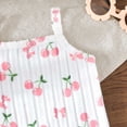 thumbnail image 6 of Gubotare Baby Girl Romper Summer Toddler Baby Girl Outfit Romper Jumpsuit Sleeveless Flared Overalls Kids Bell Bottoms 0 3 6 9 12 18 24 Months (White,3-6 Months), 6 of 9