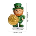 thumbnail image 3 of St Patricks Day Leprechaun Figurines Decorations Irish Shamrock St. Patricks Leprechaun Statue Clover Acrylic Resin Figurine Gifts for Spring Home Indoor Table Desk Shelf Holiday Decor, 3 of 6