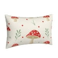 thumbnail image 2 of Haiem Pillowcase for Hair and Skin Queen - Flat Mushrooms Printed Soft Pillowcase with Envelope Closure-16"x24", 2 of 9