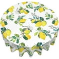 thumbnail image 3 of Floral Lemon Tablecloth Round 60" Watercolor Yellow Lemonade Summer Tablecloth Waterproof Wrinkle Free Tablecloth Kitchen Circle Table Cloth Cover Mat for Party Dinning Tabletop Wedding Home Decor, 3 of 5