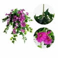 thumbnail image 2 of Clearance Under $10 Artificial flowers, Artificial Morning Glory Flowers For Spring Outdoor Hanging Decoration Wall Wisteria Hanging Basket Plants For Wedding Corridor Yard Gardens Patios Balcon, 2 of 9