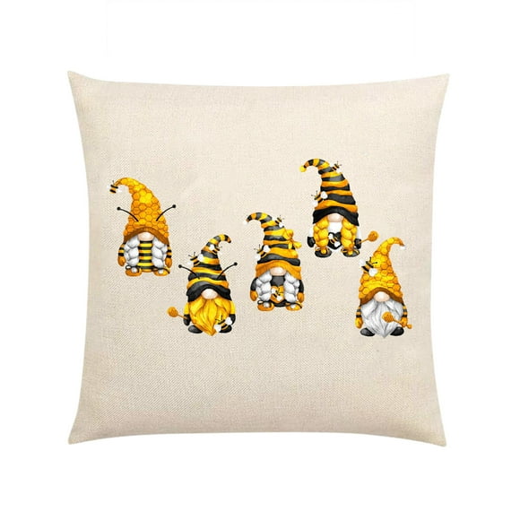 Black and Friday Cyber&Monday cuyhtdup Honeybees Decorative Square Cushion Cover Pillow Cases for Sofa Couch Bedroom