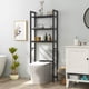 thumbnail image 2 of Costway Estante Organizador De Baño De Metal De 3 Niveles Con 3 Ganchos, Barra Inferior Ajustable, Dispositivos Antivuelco, Soporte Para Inodoro, Lavandería, Se Adapta A La Mayoría De Los Inodoros, 2 of 4