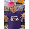 thumbnail image 2 of Stay Home Corgi And Coffee T-Shirt Men -Image by Shutterstock, Male 4X-Large, 2 of 4