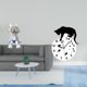 thumbnail image 2 of Escultura De Gato Astronauta Nórdico Para Sala De Estar, Estantería, Entrada, Decoración Del Hogar, Reloj De Pared Colgante Silencioso, Movimiento Silencioso, Reloj Analógico Sin Tictac, 2 of 8