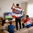 thumbnail image 4 of Bandera de Fútbol con Mangas de Brazo Bandera Del Cuerpo Del Ventilador Del Manto para la Copa Del Mundo 2026 Estados Unidos Canadá México, Poliéster, 150 X 90 cm, 4 of 6