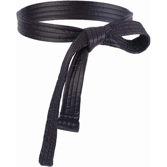 Cloth Sash Waistband Belts Down Coat Ribbon Black Gloss Women Cotton Puffer Replacement Belts Waist Band 69.7 Inch