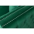 thumbnail image 4 of Tommy 68 Inch Chaise Sofa with Nailhead Trim and Tufting, Green Velvet- Saltoro Sherpi, 4 of 5