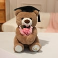thumbnail image 5 of Oso de Peluche de Graduación con Sombrero y Flores, Lindo Oso Doctor de Peluche Regalo de Graduación, 5 of 5