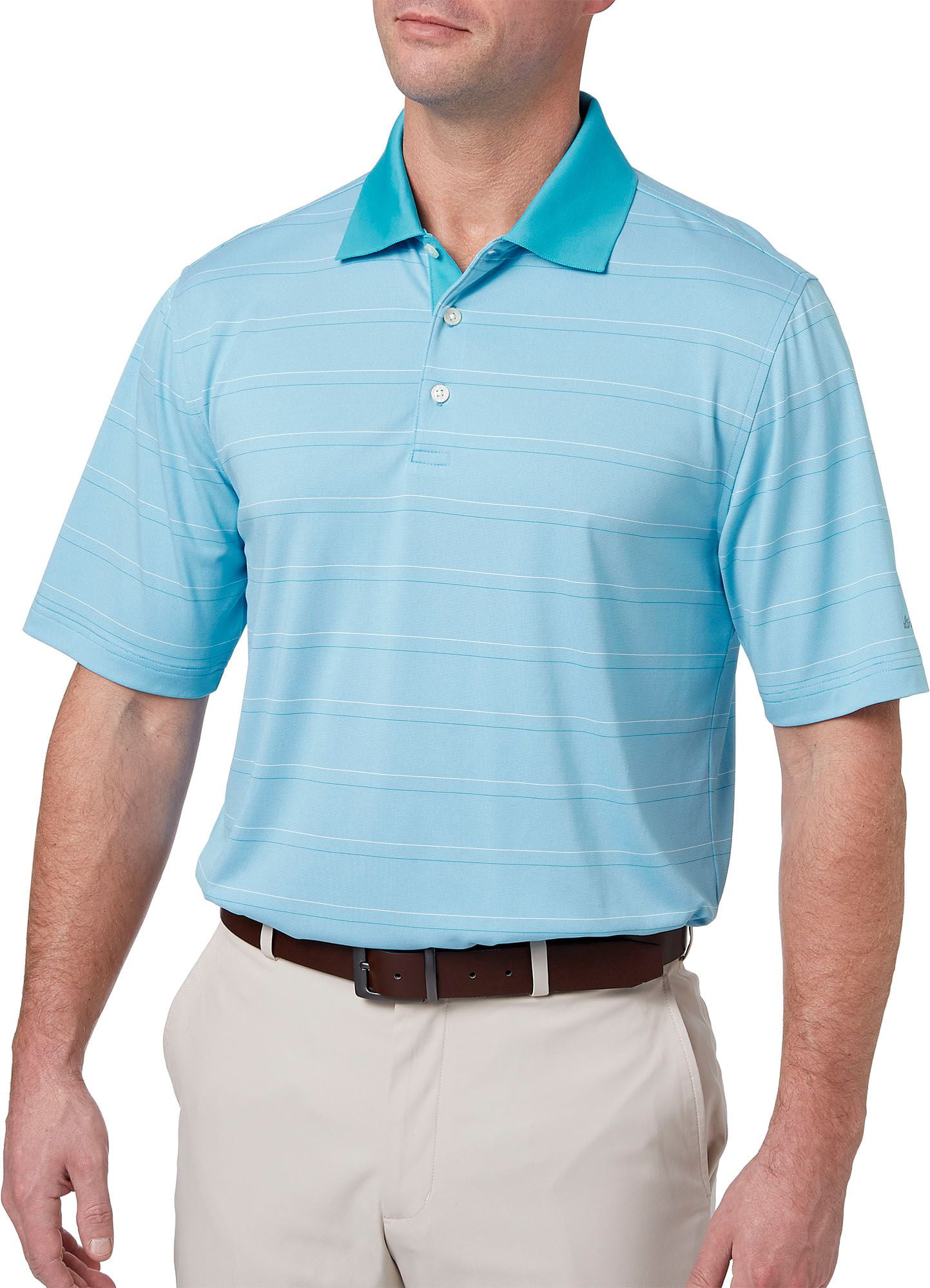 Walter Hagen Men's Essential Fine Line Wide Stripe Golf Polo - Walmart ...