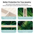 thumbnail image 3 of Tropical Jungle Leaves Decorative Square Travel Portable Jewelry Display Box - Earring Organizer, Necklace and Bracelet Storage Case for Girls and Women, 3 of 6