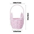 thumbnail image 3 of Woven Bunny Basket, Long Ears Storage Tote Bag for Easter Eggs, Kids Gift Container for Holiday Season, 3 of 6
