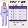 thumbnail image 7 of Casual Nights Women's Cotton Flannel Pajama Set, Long Sleeve Button-Front Floral Top and Elastic Waist Pants, Purple Violet Small, 7 of 7
