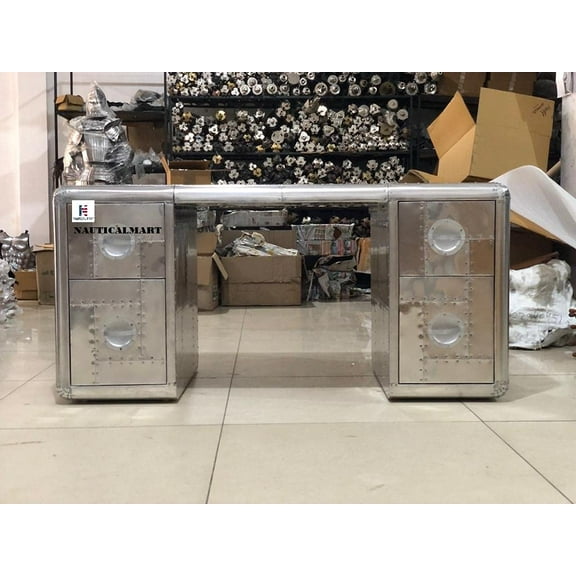 Vintage Antique Design Blackhawk 61" Desk with Four Drawers Home Office Decor