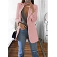 thumbnail image 3 of Mujer Solapa Slim Cardigan Traje Abrigo Moda Casual Traje Polo Cuello Slim Fit Blazer Manga Larga Chaqueta Abrigo, 3 of 5