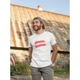 thumbnail image 2 of Brush Painted Austria Flag T-Shirt Men -Image by Shutterstock, Male Medium, 2 of 4