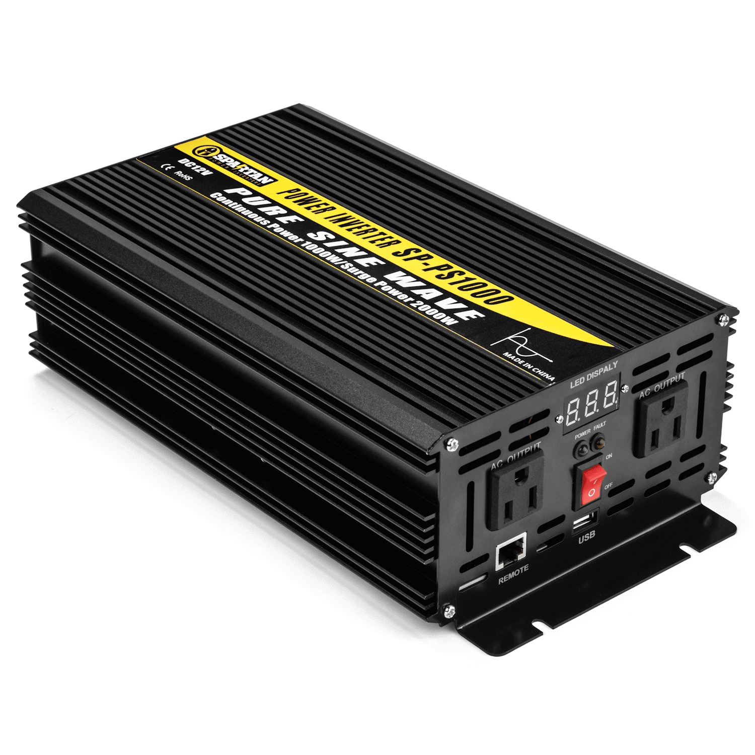 Spartan Power 1000 Watt 12V Pure Sine Wave Power Inverter