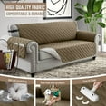 thumbnail image 5 of Sanmadrola Sofa Cover 100% Waterproof Couch Slipcovers Washable Non-Slip Furniture Protector with Pockets/Elastic Straps/Silicone Backing for Kids Pets Dogs, Taupe, Oversized Sofa (Four-couch Sofa), 5 of 9