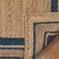 thumbnail image 3 of Vipanth Exports Jute Rug Beige with Blue Line in Rectangle Shape, Area Rug for Home Decor (2x3 Feet), 3 of 5