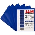 JAM PAPER A4 Plastic 2-Pocket Folders - 6 Pack, Assorted Bright Colors (Blue, Green, Orange, Etc.)