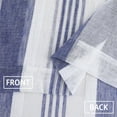 thumbnail image 4 of 2 Panels Semi Sheer Tulle Curtains, Faux Linen Stripe Grommet Voile Curtain Drapes, 4 of 8