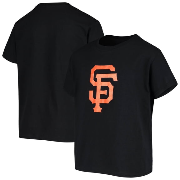 Youth Stitches  Black San Francisco Giants Team Logo T-Shirt