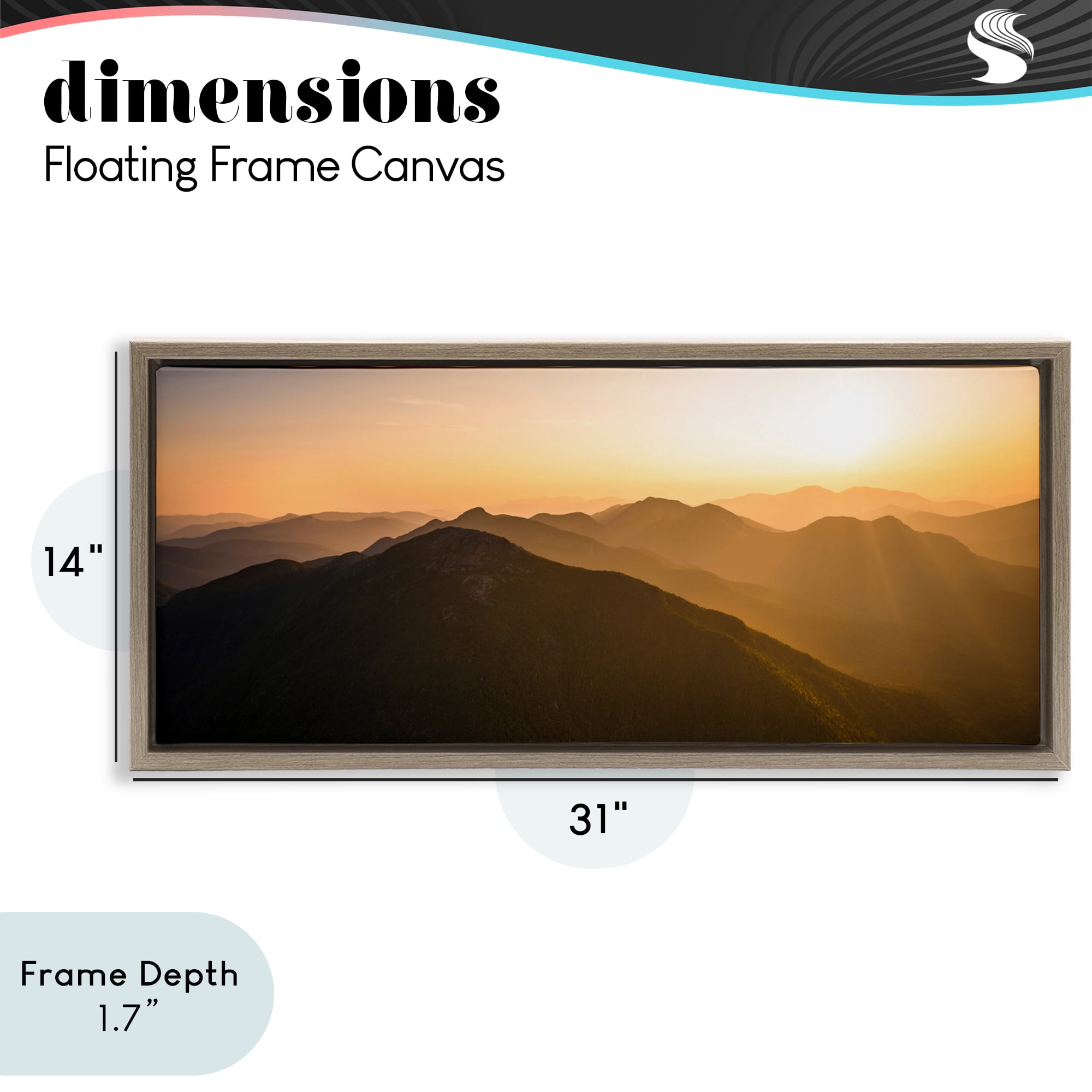 Stupell Industries Sunrise Over The Adirondacks Brown Framed Floater Canvas Wall Art, design by Jonathan Zaharek