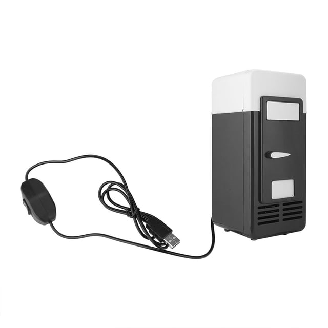 Refrigerador de lata oficina de bebidas Refrigerador pequeño automóvil USB Pequeños electrodomésticos Dispositivo de automóvil para calentador para enfriador