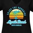 thumbnail image 4 of Inktastic Summer Enjoy the Sunshine Myrtle Beach South Carolina Blue Women's Plus Size V-Neck T-Shirt, 4 of 5