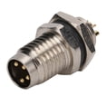 thumbnail image 3 of M8 Connector, M8 Aviation Panel Connector IP67 Brass Nickel Plug Connector Metal Interface  for Socket for Industry, 3 of 8