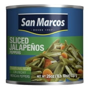 San Marcos Shelf Stable Sliced Jalapenos, 26 oz Can