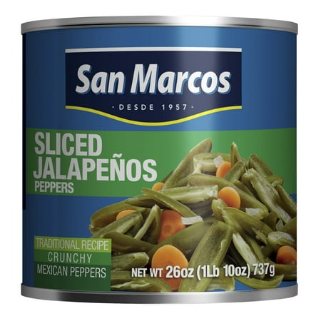 San Marcos Shelf Stable Sliced Jalapenos, 26 oz Can
