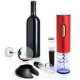 thumbnail image 2 of Moss & Stone Electric Wine Opener Set, Corkscrew Remover With USB Charging, Wine Bottle Opener with Wine Pourer, Foil Cutter & Vacuum Stopper, Automatic Wine Opener For Wine Lovers (Red), 2 of 4