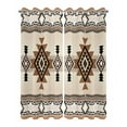 thumbnail image 2 of nqOlkjepod Outdoor Curtains for Patio Waterproof, Brown Southwestern Outdoor Privacy Panels Grommet, Boho Ethnic Geometric Farmhouse Blackout Outside Curtains for Porch/Cabana 54"x108", 2 Panels, 2 of 8