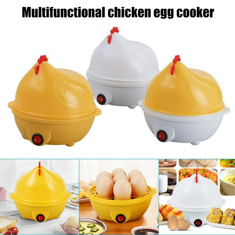 7-Capacity Alcyoneus Egg Cooker Egg Boiler Electric Hard Boiled Egg Maker  with A Compact & Easy to clean Noise-Free & Auto Off Tech Egg Cooker Safety  7-Capacity Boiled Eggs White 110V US