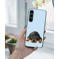 thumbnail image 5 of WIRESTER Shockproof Soft Rubber Cover Case for Samsung Galaxy S24 FE 6.7", Rottweiler Dog Lying Down Looking Up On Light Blue Background, 5 of 5